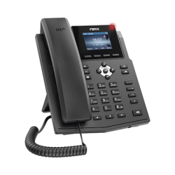 Teléfono IP empresarial para 4 líneas SIP con pantalla LCD de 2.4 pulgadas a color, Opus y conferencia de 3 vías, PoE.
