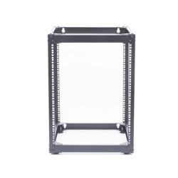 Rack Abierto de 4 Postes Instalación Pared o Piso de 14 Unidades, Ideal para Equipo de Audio!