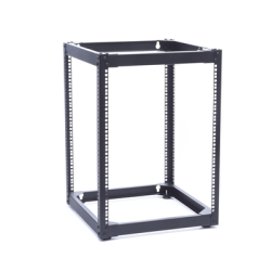Rack Abierto de 4 Postes Instalación Pared o Piso de 14 Unidades, Ideal para Equipo de Audio!