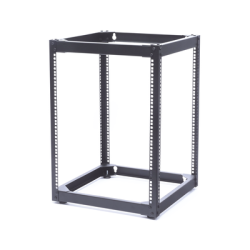 Rack Abierto de 4 Postes Instalación Pared o Piso de 14 Unidades, Ideal para Equipo de Audio!
