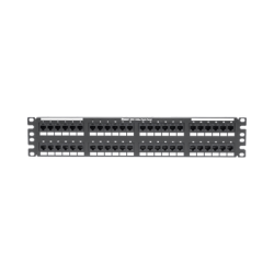 Panel de Parcheo de Impacto (110), Plano, Categoría 6A, de 48 Puertos, 2UR