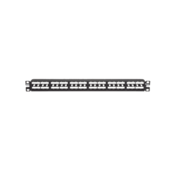 Panel de Parcheo Modular Mini-Com (Sin Conectores), Plano, Sin Blindaje, Alta Densidad, de 48 puertos, 1UR