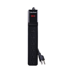 Multicontacto Con Supresor de Picos, Voltaje de Entrada 125 Vca NEMA 5-15P, Con 6 Salidas NEMA 5-15R, 1200 Joules