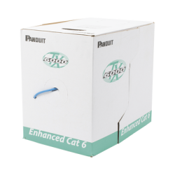 Bobina de Cable UTP 305 m. de Cobre, TX6000™ PanNet, Reelex, Azul, Categoría 6 Mejorado (23 AWG), LSZH (Bajo Humo, Cero Halógenos), de 4 pares
