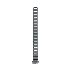 Organizador de cables vertical articulado, ideal para llevar los cables del piso a mesa o a la cubierta del escritorio de manera segura