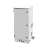 Gabinete de Piso para Exterior con Ventiladores y Termostato con Rack de 19" de 16 U + Espacio para Baterías, Se envía el Gabinete Armado.