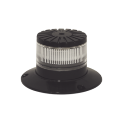 Baliza LED compacta discreta, domo claro, color rojo