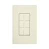 Caja de pared para varios contactos de red o tel, 6 mini espacios 