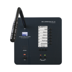 CONSOLA DE AVISOS MULTIZONA IP CON DISPLAY, MICRÓFONO Y GRABADOR DE MENSAJES
