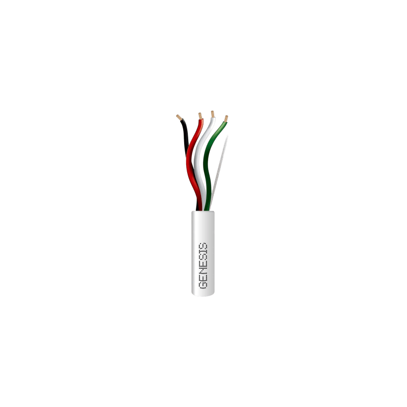 Bobina de 152 Metros de Cable / 4 x 16 AWG / Cable AUDACIOUS / Riser / Libre de Oxígeno / Color Blanco / Aplicaciones de Alarmas de Intrusión y Automatización