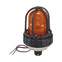 Luz estroboscópica para ubicaciónes peligrosas,  montaje tipo tubo, 12-24 VCD, color Ámbar