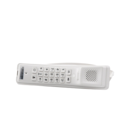 Teléfono IP profesional para Hotelería, montaje en pared,  teclado numérico estándar, conferencia de 3 vías, Opus y PoE.