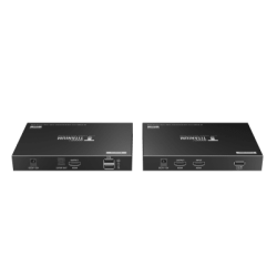 Kit extensor KVM (HDMI y USB) hasta 70 metros | Resolución 4K @ 60 Hz | Cat 6, 6a y 7 | IPCOLOR | CERO LATENCIA | HDR10 | Salida Loop | Puerto S/PDIF | Uso 24/7 | Transmite el Video y Controla tu DVR vía USB a distancia.