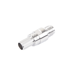 Conector TNC Hembra en Línea, Plegable Hex. con Pin Cautivo para cables Tipo RG-8/U, LMR-400