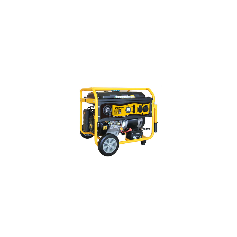 Generador a Gasolina / Planta de Emergencia de 6.5KW, 220Vac 2 Fases, Jaula con Ruedas para Fácil Traslado y Encendido Electrónico