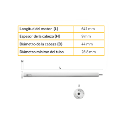 Motor inalámbrico (RTS) de baterías convierta sus persianas de cadena en sistemas inteligentes, para ventanas de 2.30m ancho / 3.50m alto, no incluye textil