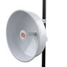 Antena direccional de alta resistencia, Ganancia 30 dBi, (4.9 -6.4 GHz), Plato hondo para mayor inmunidad al ruido, Conectores N-Hembra, Montaje incluido.