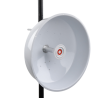 Antena direccional de alta resistencia, Ganancia 30 dBi, (4.9 -6.4 GHz), Plato hondo para mayor inmunidad al ruido, Conectores N-Hembra, Montaje incluido.