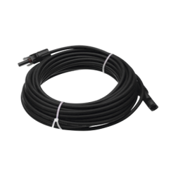 Cable Fotovoltaico 50 m, Negro, Calibre 10 AWG con Terminales MC4 en Ambos Extremos
