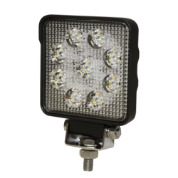 Luz de Trabajo Cuadrada Ultra Brillante, 9 led,1450 lumenes, 12-24 Vcc