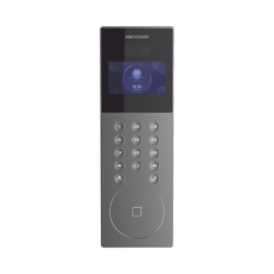 Videoportero IP Multiapartamento con Reconocimiento Facial / Llamada a App HikConnect (requiere monitor) / Protección IP65 / Apertura por Rostro, Tarjeta o App 