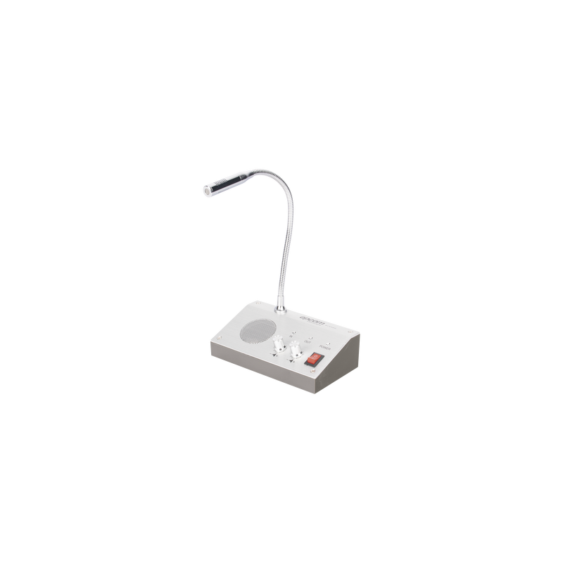 Sistema de Intercomunicación | Ideal para Ventanillas | Audio de voz de dos vías | 12V/1A 3W | Micrófono Interior + Micrófono Exterior