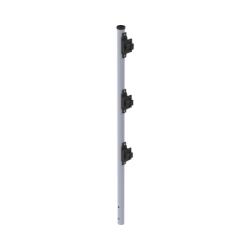 Poste de Paso de 0.75m para Cerca Electrificada. Tubo Galvanizado cal. 18 de 1"Diam. con Tapón y 3 Aisladores Instalados.