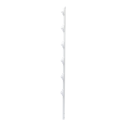 Poste con 6 Aisladores de PASO  para Cerca Electrificada. Tubo Galva. de 1.4m, cal. 18 de 1" Diam. + Pintura Blanca.