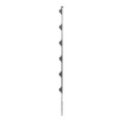Poste con 6 Aisladores de PASO  para Cerca Electrificada. Tubo Galva. de 1.4m, cal. 18 de 1" Diam. (Sin pintar).