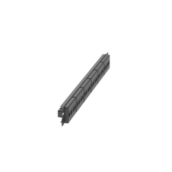Panel de Parcheo con 24 Acopladores Mini-Com, Plano, Categoría 6, de 1 UR, Color Negro 