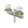 Base Doble para Lámpara de Obstrucción EI-GSLSE. Compatible con tubo hasta 1-1/4".