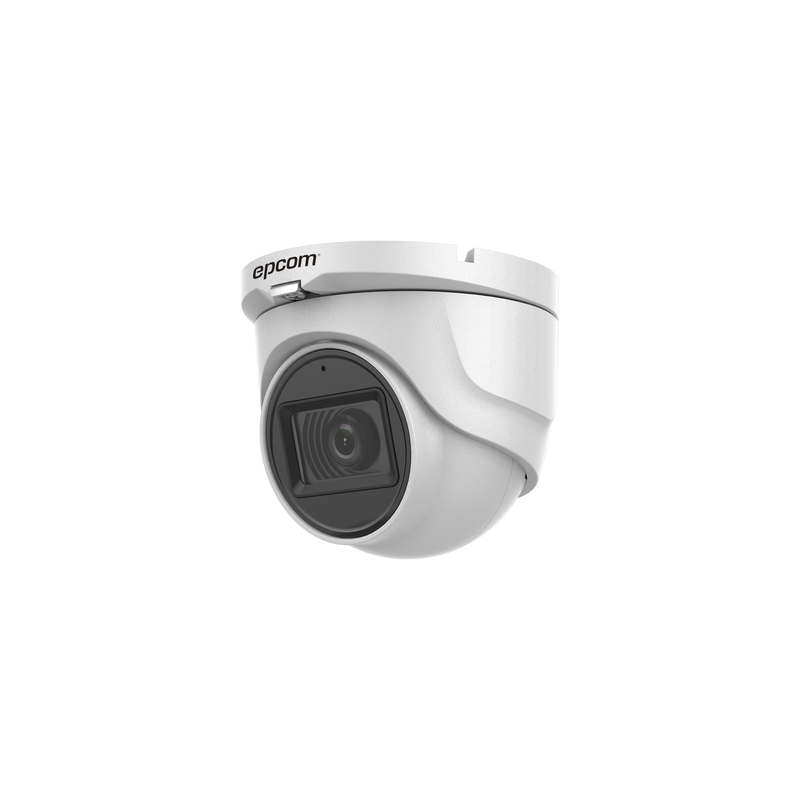 AUDIO POR COAXITRON / Turret TURBOHD 5 Megapixel / Angulo de vision 85.5° / Lente 2.8 mm / 30 mts IR EXIR / Exterior IP67 / 4 Tecnologías / dWDR