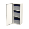 Gabinete Acero Galv. para 3 Bat. PL110D12. Puerta Sin Ventilación. Acc. de piso o poste No incluidos (400 x 1060 x 300mm).