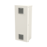 Gabinete Acero Galv. para 3 Bat. PL110D12. Puerta Ventilada. Acc. de piso o poste No incluidos (400 x 1060 x 300mm).