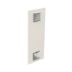 Gabinete Acero Galv. para 3 Bat. PL110D12. Puerta Ventilada. Acc. de piso o poste No incluidos (400 x 1060 x 300mm).