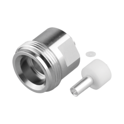 Conector 4.1/9.5 Hembra para Soldar en Cable TFT-402LF, Grupo SR2, Bronce Blanco/ Plata/ Teflón.