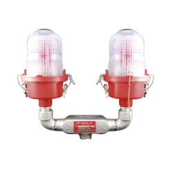 Lámpara de Obstrucción Roja Tipo L-810, Doble LED de baja intensidad, (12 - 24 Vcc). 