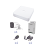 KIT TurboHD con Audio 1080p / DVR 4 Canales / 4 Cámaras Bala (exterior 2.8 mm) / Transceptores / Conectores / Fuente de Poder / AUDIO POR COAXITRON