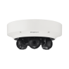 Cámara IP Multisensor 6MP ( 3 Sensores de 2MP) WDR 150 DB, Lente Motorizado 3 - 6 MM /  HPOE / IP66 / IK10 / NEMA 4X
