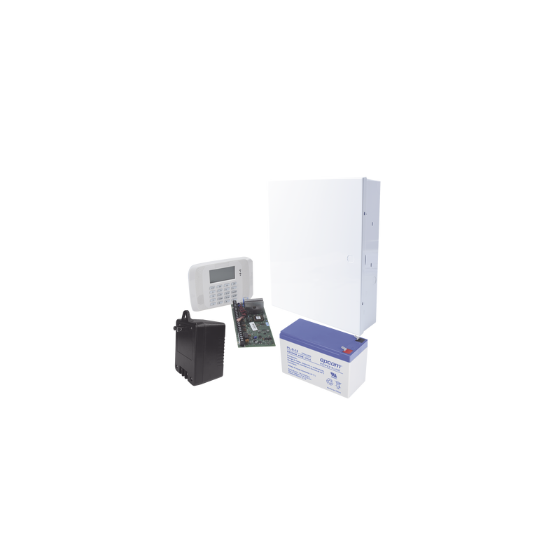Kit de Panel de Alarma VISTA48LA con Gabinete, Batería de 9Ah y Transformador