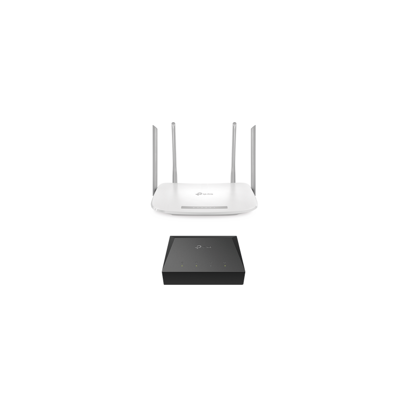 Kit de ONU Gigabit XZ000G3 con Router Router Inalámbrico ISP doble banda AC, Hasta 1167 Mbps, 4 antenas externas omnidireccional, Puertos Gigabit