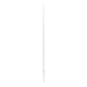 Poste de Esquina Blanco de Acero Galv. de 1.2m para Cerca Electrificada  cal. 18 de 1" Diam. para 5 Aisladores (No incluidos).