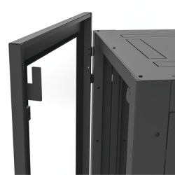 Gabinete Profesional para Telecomunicaciones de 19in, Instalación a Piso, 24UR, 600 mm Profundidad, Se envía el Gabinete Armado.