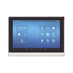 Monitor IP/SIP para interior con Android, Wi-Fi, pantalla táctil de 10.1", audio de 2 vías, PoE, 8 interfaces de entrada de alarma.