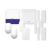 (AX PRO) KIT de Alarma AX PRO / Incluye: 1 Hub con batería de respaldo/ 2 Sensores PIR / 3 Contactos Magnéticos mini / 1 Control Remoto / 1 Sirena Inalambrica Exterior /1 Teclado Inalámbrico / WiFi / Compatible con Hik-Connect P2P