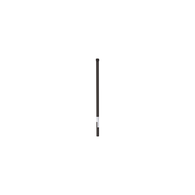 Poste de ESQUINA color Negro para Cerca Electrificada. Tubo Galvanizado cal. 18 de 1" Diam. y 0.8m Alto con Tapón, ideal para 3 aisladores