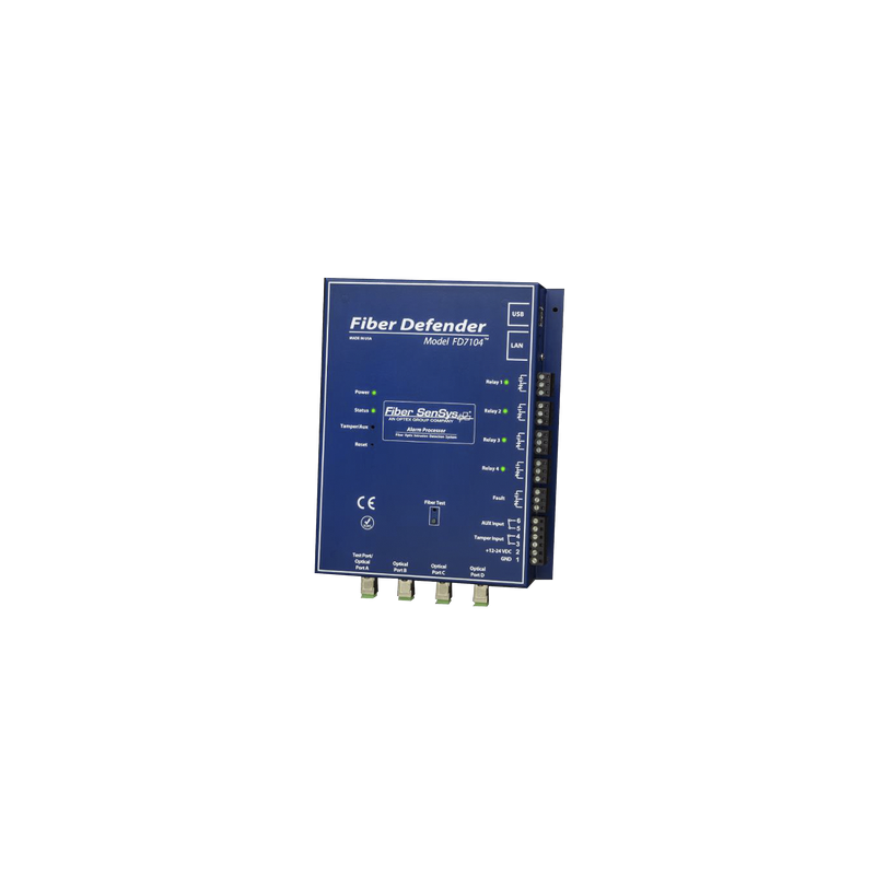 Sensor de Seguridad Perimetral por Fibra Óptica Sensitiva / 4 zonas / 800 metros máximo por zona