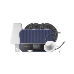 KIT Amplificador de señal celular 4G LTE, 3G y Voz. Especial para áreas comerciales que reciben la señal de múltiples torres. Cubre áreas de hasta 3716 metros cuadrados. 