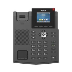 Teléfono IP empresarial para 4 líneas SIP con pantalla LCD de 2.4 pulgadas a color, Opus y conferencia de 6 participantes, PoE.