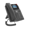 Teléfono IP empresarial para 4 líneas SIP con pantalla LCD de 2.4 pulgadas a color, Opus y conferencia de 6 participantes, PoE.